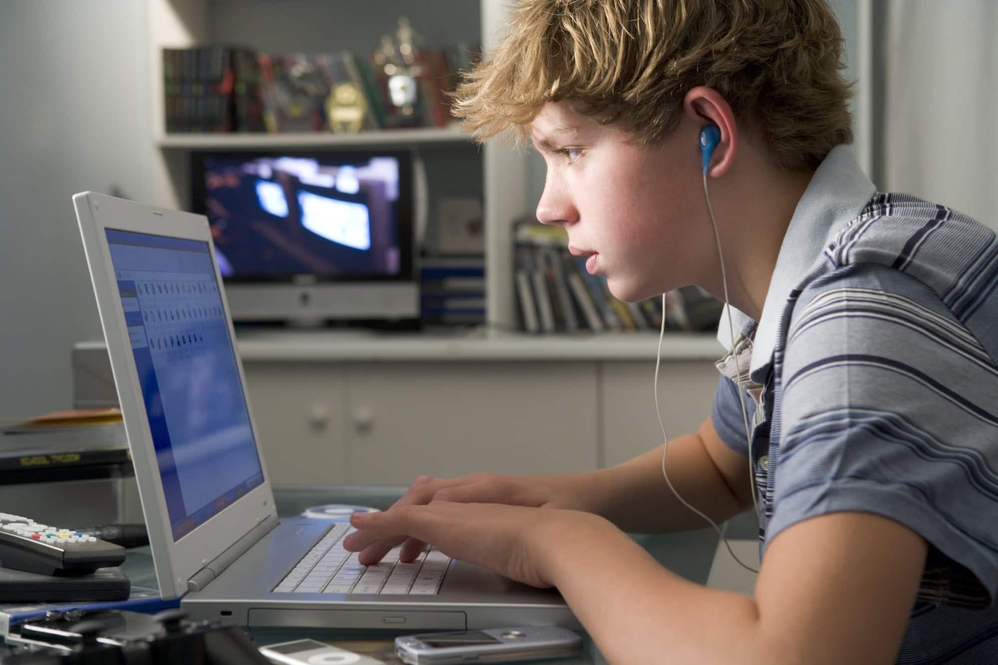 boy on laptop