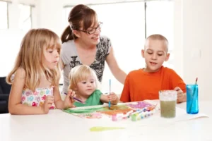 What are some suggestions for parenting an elementary school age child and a toddler